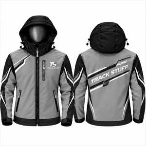Chaqueta Softshell Impermeable Personalizada con Capucha para Unisex, Ropa de Trabajo Informal de Otoño para Exteriores con Cremallera Frontal y Logotipo - Product Image 1