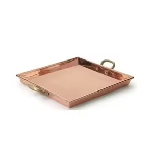 Premium <b>Copper</b> Serving Tray Elegant Handcrafted Dining Platter for Serving Food Tea Coffee Home Kitchen Hotel Restaurant <b>Table</b> - Product Image 4