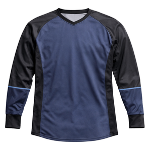 Camiseta de Paintball Azul Marino con Contraste Negro, Sublimación, Manga Larga, Malla Transpirable, Ropa de Equipo con Puños Acanalados Profesionales - Product Image 2