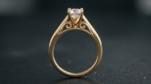 แหวนเพชรทรงโค้งแบบโซลิแทร์ 0.56 กะรัต สไตล์วินเทจ ทองคำขาว 14K ได้รับการรับรองจาก IGI เพชรเพาะเลี้ยงในห้องปฏิบัติการ ของขวัญหมั้น รับผลิตตามแบบ OEM - Product Image 4