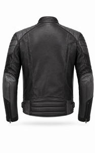 Blouson de moto en cuir épais |   Imprimé hivernal |   Noir Gris Bourgogne Vert Olive |   Fabricant OEM ODM |   Design haut de gamme - Product Image 2