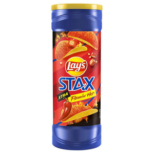 Chips de pommes de terre Lay's Stax Oregano emballées dans des boîtes pratiques et luxueuses, faciles à transporter, idéales pour les voyages. - Product Image 5