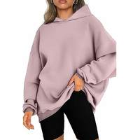 Sweat-shirt à capuche décontracté pour femme, grande taille, vêtements de sport, tissu polaire, lavé, 100% coton, hiver Aaron