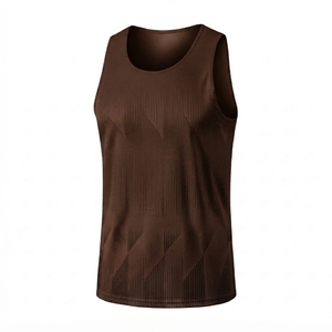 Camiseta Deportiva Personalizada Unisex de Spandex/Poliéster, Estampada, para Primavera/Verano, de Secado Rápido, Transpirable, sin Mangas, con Impresión Digital, para Maratón - Product Image 4
