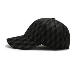 High Quality Corduroy Baseball Cap Outdoor Custom 3D Embroidery Logo Adjustable 6 Panel Cap Curved Brim Breathable Mesh Caps OEM - Product Image 4