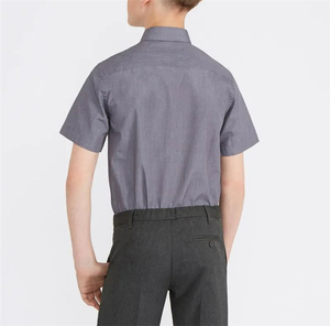 Chemise d'uniforme scolaire pour garçons, design personnalisé, manches courtes, tissu polyviscose - Product Image 2