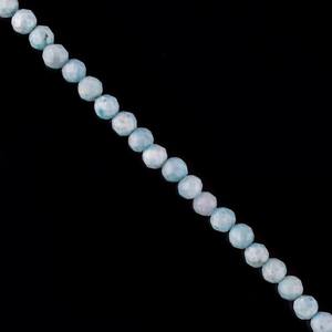 Pulsera de Plata de Ley 925 con Cuentas de Cristal de Larimar de 3 mm, Joyería Delicada Hecha a Mano con Piedras Preciosas Naturales - Product Image 3