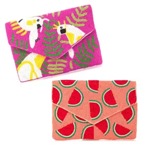 Nouvelle conception de pochette enveloppe ornée de perles pour mariages, événements et fêtes, sac à bandoulière élégant et sac à main ethnique tendance pour femme ou pochette - Product Image 3