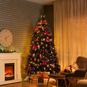 7.5 FT Hinged Xmas Pine <b>Tree</b> DIY 350 Warm White <b>LED</b> <b>Lights</b> Artificial Christmas <b>Tree</b> <b>Tree</b> Skirt Ornament for Holiday Decorations - Product Image 3
