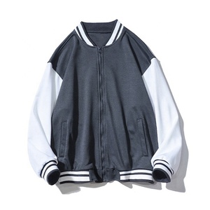 Blouson aviateur en cuir à manches contrastées personnalisé de haute qualité veste universitaire letterman hommes vestes et manteaux de baseball universitaire hommes - Product Image 1