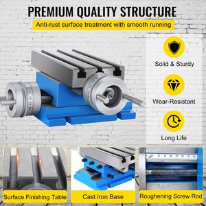 Tavolo di Lavoro per Fresatura 7.3 x 4 Pollici, Supporto Universale per Trapano, Banco da Lavoro con Slitta Composta per Macchina a Croce - Product Image 5