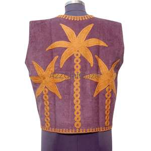 Chaleco Suzani de Manga Corta para Mujer, Hecho a Mano, con Bordado Floral, 100% Algodón, para Otoño e Invierno - Product Image 4