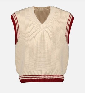 Gilet en tricot sans manches respirant et doux au toucher pour homme, col en V, boutonné, élégant, vêtements pour homme - Product Image 1