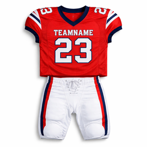 Uniformes de fútbol americano personalizados para equipos y ligas, de secado rápido, transpirables, de tela de poliéster, con nombre y número del jugador sublimados. - Product Image 1