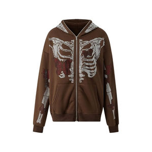 Sweat-shirt à capuche pour homme de qualité supérieure, entièrement zippé, produit du fabricant pakistanais Basics, en coton mélangé. - Product Image 1