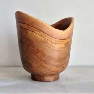 Bol en bois scandinave vintage, design artisanal moderne du milieu du siècle - Product Image 3