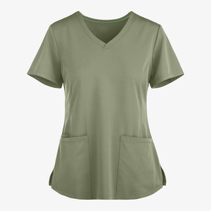 100% Spandex Scrubs Medical Tops Breathable Scrubs Shirts - Product Image 5