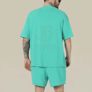 Custom Made Design Wholesale Breathable T-<b>Shirt</b> & <b>Shorts</b> <b>Set</b> Solid Color 100% Cotton Made Cheap Price <b>Men</b> <b>Shorts</b> <b>Set</b> - Product Image 4