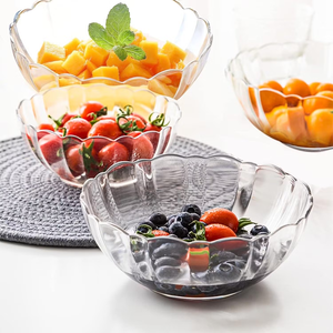 Elegante Juego de 4 Tazones de Acrílico para Ensaladas, Organizador de Vajilla, Tazón Decorativo, Apto para Alimentos, a un Precio Accesible - Product Image 1