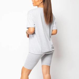 Conjunto de Top y Pantalones Cortos de Corte Ajustado, Color Sólido, Ropa de Verano Personalizable, Ideal para Pedidos al por Mayor - Product Image 3