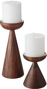 Natural Wood <b>Taper</b> Stand Wooden <b>Candle</b> Stand Tapered Shape Home Decoration Classic Rustic Design <b>Candle</b> Holder - Product Image 3