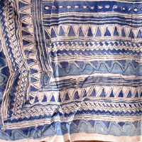 Ensemble sarong indien fait main en coton, foulard en voile, paréo de plage, imprimé au bloc, style uni, long et portable, avec chapeau et gants