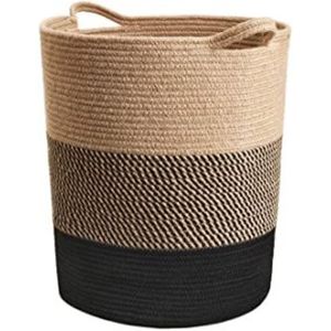 <b>Large</b> Woven Cotton Rope <b>Basket</b> Minimalist Storage Bin for Laundry Clothes Toys Nursery Organization Natural Durable Handmade - Product Image 1