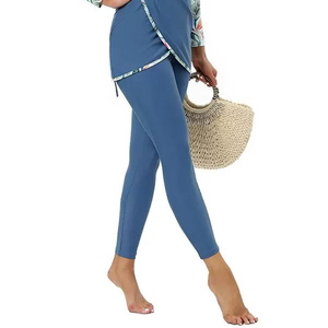 Muslim Swimwear New Women Modest Hijab Long Sleeves Sport Swimsuit Spandex/Polyester Islamic Burkinis 1 Piece Front - Product Image 6
