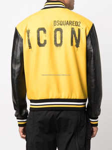 100% หนังแท้สำหรับผู้หญิงแจ็กเก็ตทีมตัวแทนฤดูหนาวระบายอากาศได้ดีเป็นมิตรกับสิ่งแวดล้อมปกตั้งสกรีนลายปักทันสมัย - Product Image 4