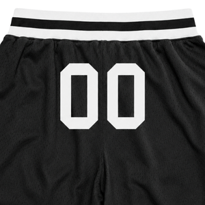 <b>Men</b> Black <b>White</b> Sublimated Mesh Basketball <b>Shorts</b> Athletic Polyester Sports <b>Shorts</b> Competition Match Performance Wear - Product Image 6