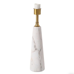 Luxury <b>Marble</b> <b>Table</b> Lamp With Sleek Tapered Silhouette Elegant Drum Shade And Sophisticated Modern Interior Appeal - Product Image 3
