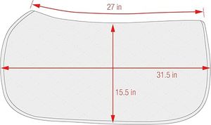 Tapis de selle matelassé en diamant pour la prévention des blessures, respirant, hypoallergénique, coussin absorbant les chocs pour le confort du cheval - Product Image 3