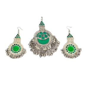 Élégantes boucles d'oreilles afghanes à pampilles perlées avec motifs complexes en perles de rocaille, bijoux d'oreille tribaux traditionnels faits à la main multicolores - Product Image 3