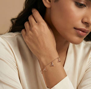 Bracelet jonc en diamant naturel de 0,09 carat, certifié IGI, couleur H-I, taille brillant rond, clarté VS-SI, bijou miné sur terre, cadeau - Product Image 1