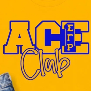 T-shirt SGRHO Ace Club Or pour femme, imprimé graphique, col rond décontracté, manches courtes, mode streetwear, personnalisation sororité grecque - Product Image 2