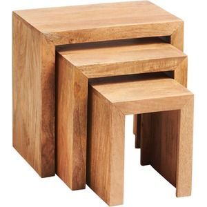 Mesas Nido Contemporáneas de Madera Maciza, Hechas a Mano y Ecológicas, Ideales para Regalos de Inauguración y Cumpleaños |   Tarifa de Venta al Por Mayor - Product Image 2