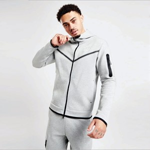 2026 OEM Vierge Personnalisable Survêtement d'hiver à capuche zippé pour homme en coton, ensemble streetwear, sweat à capuche et pantalon de jogging - Product Image 2