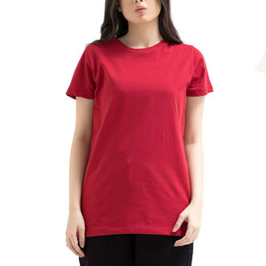 Camiseta de algodón transpirable para mujer, diseño personalizado al por mayor, varios colores, para verano. - Product Image 1
