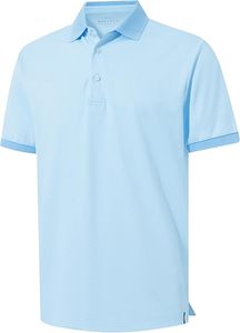 Summer Men's Casual Polo Shirt Contrasting Collar Geometric shirts Knit Short Sleeve Polo <b>Tops</b> regular <b>lycra</b> fit polo shirts - Product Image 2