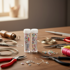 Perles de lettres Ilan Abalorio en boîte 6x6mm 15g pour la création de bijoux - Product Image 2