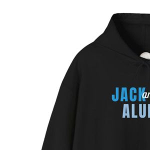Sweat à capuche noir graphique Alumni en molleton doux, pull à manches longues, vêtement décontracté pour l'hiver - Product Image 4