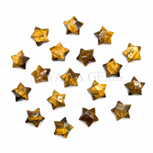 Piedra Preciosa Suelta Facetada en Forma de Estrella de Ojo de Tigre de 10 mm, Piedra de Cristal Marrón Dorado al por Mayor para la Fabricación de Joyas, Colgantes, Collares y Anillos - Product Image 2