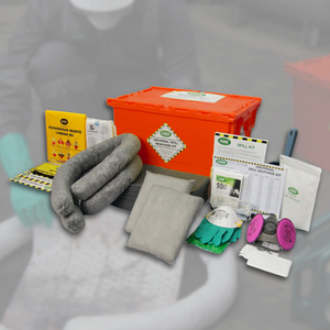 Kit anti-déversement universel 45L avec conteneur robuste, kit de contrôle des déversements industriels pour l'huile, l'eau et les produits chimiques absorbants - Product Image 1
