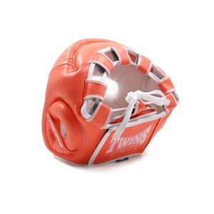 หมวกป้องกันศีรษะสำหรับชกมวยแบบเต็มใบ รุ่น Twin Orange คุณภาพสูง วัสดุ PU สำหรับฝึกซ้อมศิลปะการต่อสู้ - Product Image 3