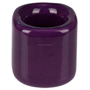เชิงเทียนโลหะสีม่วงเข้มขนาดเส้นผ่านศูนย์กลาง1/2นิ้วพร้อมเทียน - Product Image 1
