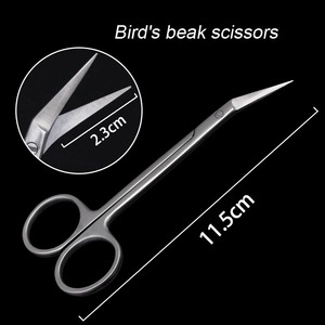 Tijeras de Acero Inoxidable para Nariz y Septum, Tipo Pico de Pájaro, Tipo Pico de Rana con Dientes, Juego de Instrumentos Manuales - Product Image 3