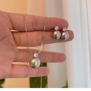 สร้อยคอมุกหรูหราอเนกประสงค์สำหรับผู้หญิง สร้อยคอประดับจี้ สร้อยคอแฟชั่น ชุดเครื่องประดับคุณภาพสูง ขายส่ง เหวินฉี ประเทศจีน - Product Image 2