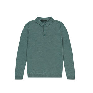 เสื้อเชิ้ตผู้ชายลำลอง ผ้าวูลโซลาร์ สไตล์โลโก้สั่งทำ สีน้ำเงิน ผ้าฝ้าย 100% ป้องกันขนร่วง แขนสั้น ติดกระดุมด้านหน้า - Product Image 4