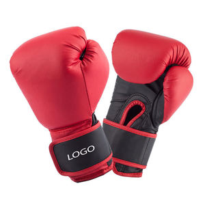Gants de boxe en cuir blanc, à doigts entiers, avec fermeture à lacets au poignet, unisexe adulte, pour l'entraînement de boxe - Product Image 2