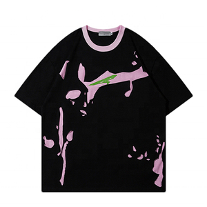Distressed Solid Color T-shirts 100% Cotton Material Lightweight Customized Design <b>Printing</b> Eco-Friendly Streetwear Style Sale - Product Image 4